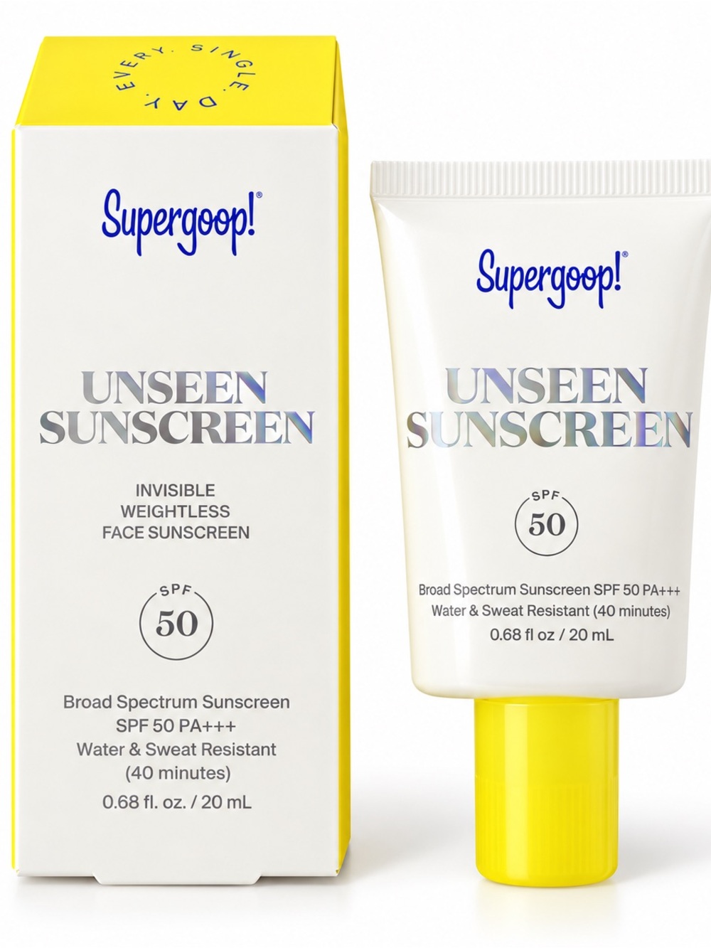 Supergoop! Unseen Sunscreen SPF 50 Face Primer 0.68 oz 20mL - NIB Exp: 02/2028